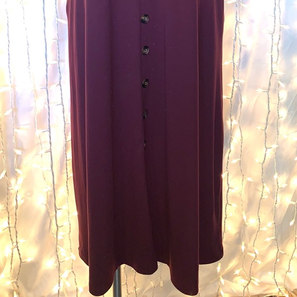 TORRID ⭐️ Burgundy Purple Button Front Dress - Picture 8 of 13